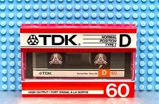 TDK D 60 1986 USA TYPE I BLANK CASSETTE TAPE 1 SEALED
