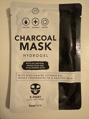 Charcoal Mask Hydrogel 2 Part  with Niacinamide InHyaluronic Acid mit Vitamin B3