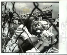 1987 Press Photo Roberto Guerrero's wife, Katie with son, Marco - cvb45597