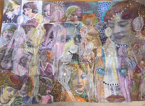 ORIGINAL-MALEREI 13 X 18 IN Collage + BLEISTIFTE VON RIVKA FILIIN INSPIRATIONAL - Picture 8 of 12