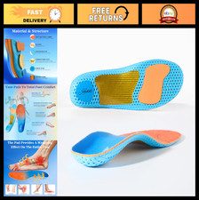 Arch Support Insoles for Flat Feet - Carbon Fiber, Shock Absorbing, Pressure Rel