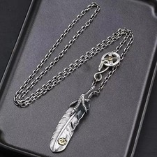 Silver 925 Eagle Silver Feather Claw Necklace