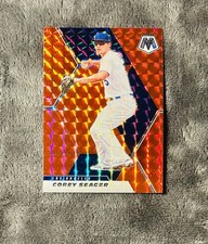 Corey Seager 2021 Panini Mosaic Red Camo Asia SSP Prizm Parallel 