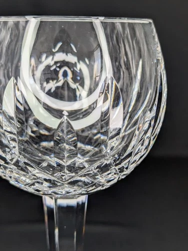 Vintage Waterford Lismore Hock Wine Goblet Balloon Glass 7.75" Ireland