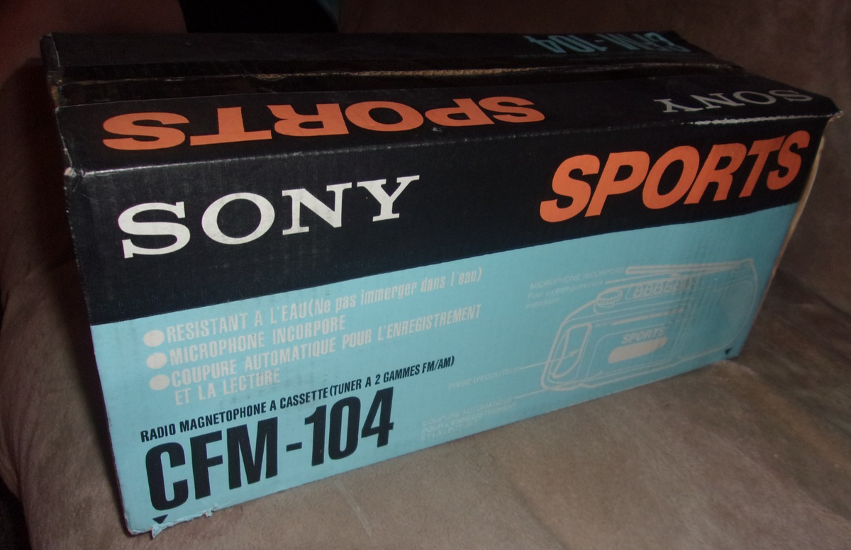 Vtg 1990s Sony Cfm-104 Yellow Cassette Tape Player Stereo Boombox