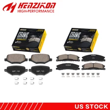 Front And Rear Ceramic Brake Pads For 2013-2019 Ford Explorer Flex Lincoln MKT