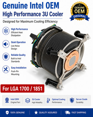 Foxconn Intel OEM 130W CPU Cooler Heatsink Fan LGA1851 LGA1700 12-14th Gen