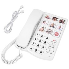 Landline Phones for Seniors - Corded Home Phone Seniors,9 Big Photo White