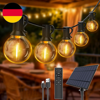 Lichterkette AußEn Solar 20M Mit 30+2 Led-GlüHbirnen, G40 Wetterfeste Solarbeleu