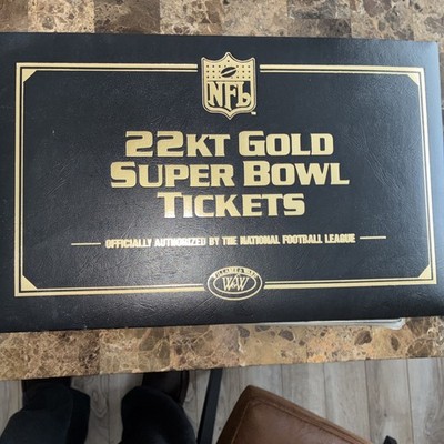 NFL 22kt Gold Super Bowl Tickets Super Bowl 1 To XLII Willabee & Ward Make Offer