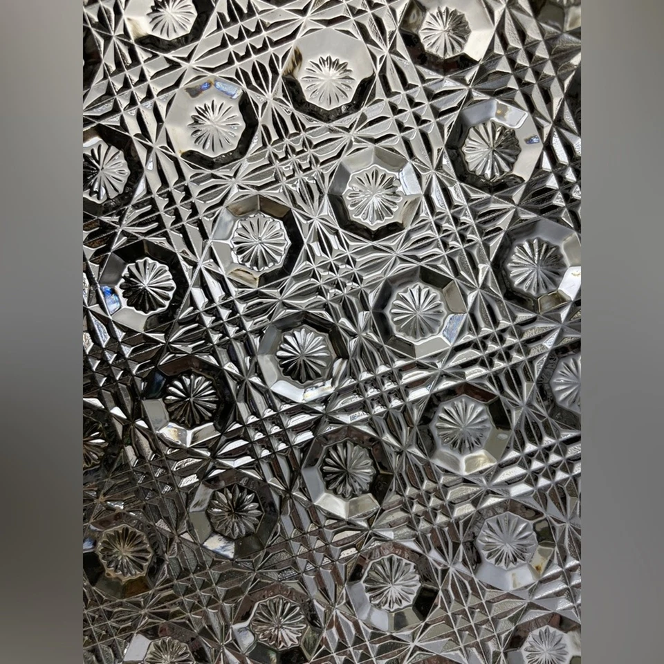 "Plato cuadrado para servir vintage Hoya Crystal Cordial Glass Collection 9,5"" usado en excelente estado" Foto 2 de 4