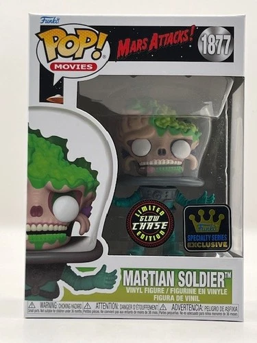 Funko POP!  Movies Mars Attacks! Martian Soldier 1877 GITD CHASE