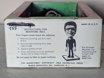 1964 Remco Herman Munster Monster Figure In Box- Kayro-Vue Prod