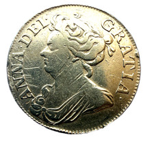 1711 Queen anne  full guinea    nice coin