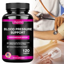 Blood Pressure Support - with Hawthorn, Hibiscus, Olive Leaf, Garlic, Green Tea