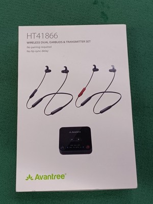 Avantree HT41866 Dual Kabellose Kopfhörer für Fernseher mit Sender, Bluetooth,TV