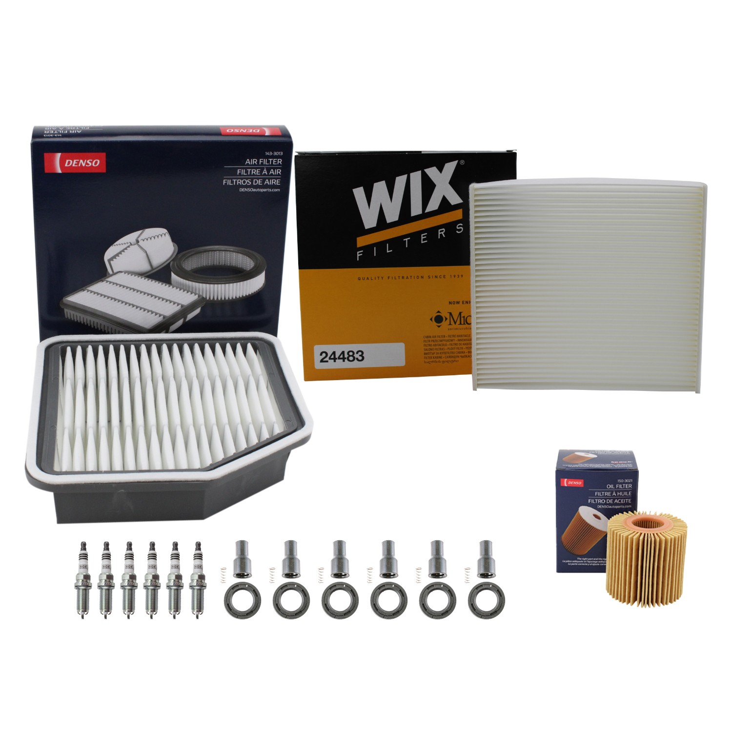 Denso Tune Up Kit NGK 6 Spark Plug  Boots Kit for IS250 Base 2.5 V6 AWD 4GR-FSE