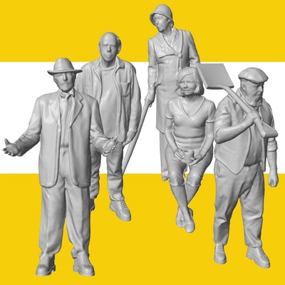 #ad #ad O SCALE EVERYDAY FIGURES 1 48 On3 On30 Lionel RESIN $4.95