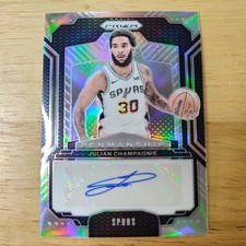 Spurs Julian Champagnie Auto 24-25 Panini Prizm Penmanship #PNM-JCG NBA 