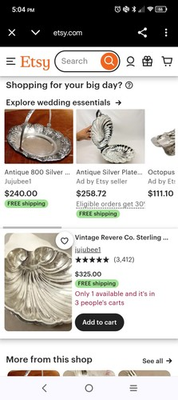 #ad #ad These Are 2 Vintage Wilton Armetale Pewter Clam Shell Serving Dishes. Lot of 2 $98.00