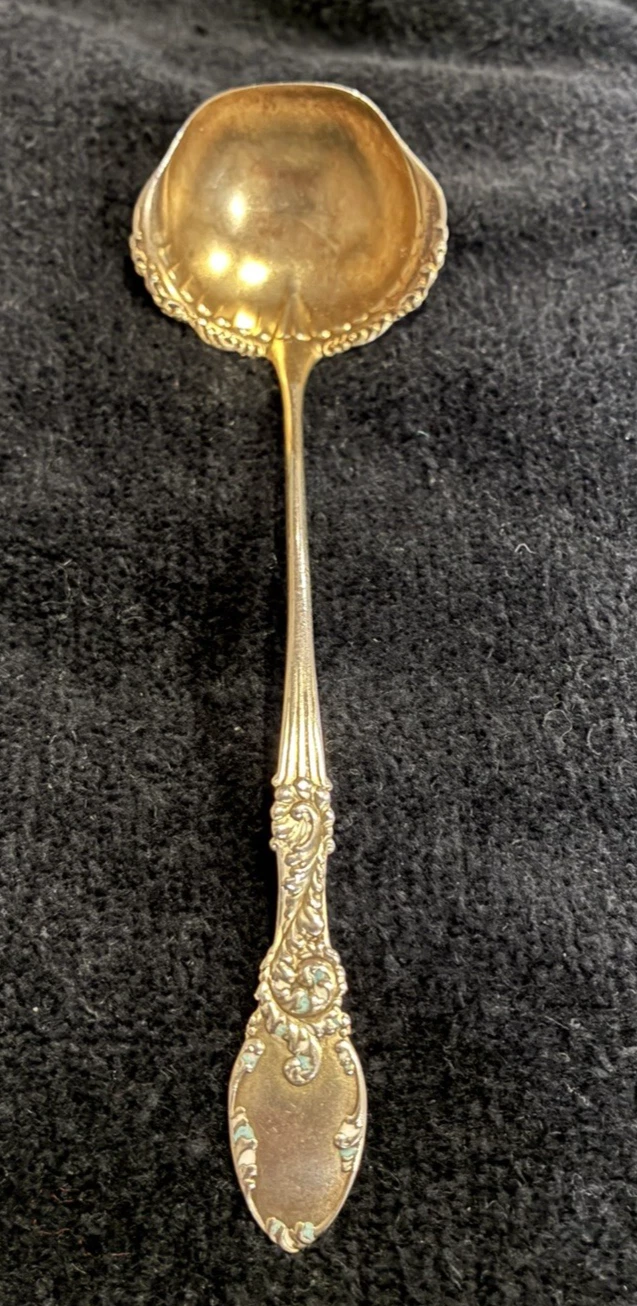 Sterling Silver sauce ladle /Gold Wash- 6" ,Frank Whiting( Hallmark on back
Opens in a new window or