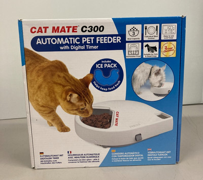 Cat Mate C300 Automatic Pet Feeder 3 Meal Digital Timer for Cats & Small Dogs