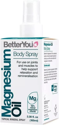 BetterYou Magnesium Oil Body Spray Pure, Clean and Natural 100ML Magnesium Spray