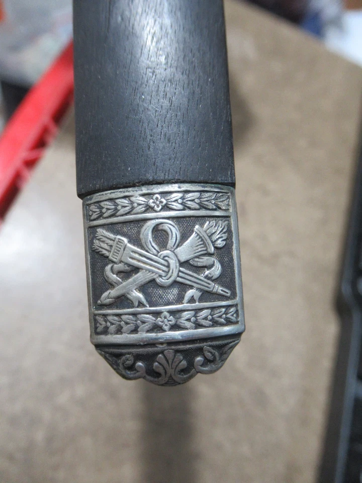 Antique Victorian Asparagus Server Tongs—Ebony Handle, Silver Handle, 19th Cent. - Image 3 of 4