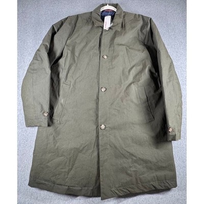 New Bonobos Primaloft Coat Mens XXL 2XL Green Lined Mac Jacket Canvas NWT