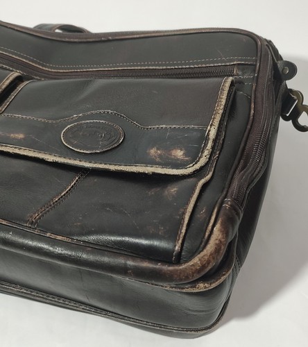 Men's Leather Santa Fe Dilana Briefcase Laptop Vtg Distress Weathered Urban READ - Bild 21 von 24