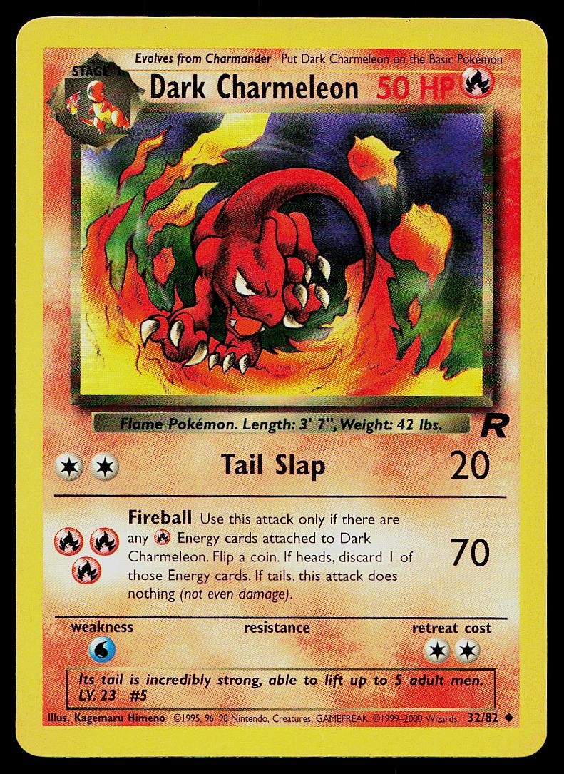 Pokemon Card Team Rocket Dark Charmeleon 32/82 Uncommon