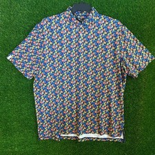 RLX Ralph Lauren Men's XL Performance Golf Polo Shirt Floral Print MSRP 115