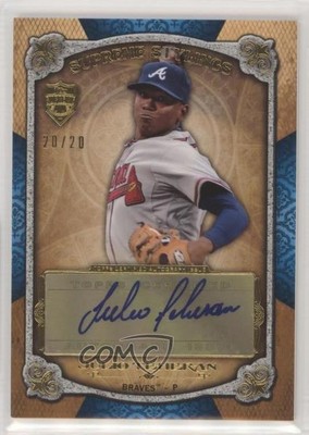 2013 Topps Supreme Supreme Stylings Auto Blue /20 Julio Teheran #SS-JUT Auto