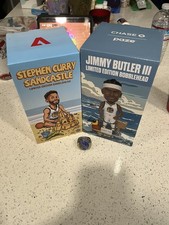 Steph Curry, Jimmy Butler Bobbleheads, 2017 Replica Ring & Lunchbox🔥 