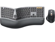 Ergonomic Wireless Keyboard Mouse, ProtoArc EKM01 Plus Full Size Ergo Bluetooth