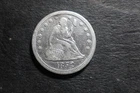 1852 VF XF Full Date Seated Liberty Quarter Nice Quality PSC