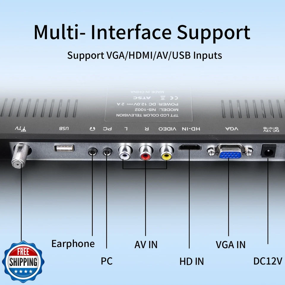 Jexiop TV 20 inch,Full Viewing Angles 1080P HD,Small Kitchen Wall-Mounted Dig - Image 3 of 4