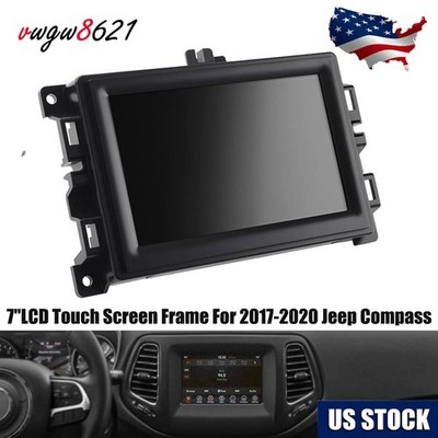 7'' LCD Touch Screen w/ Frame For 2019 Jeep Compass Radio Navigation Replace NEW