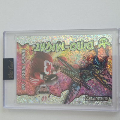 Wild Card 2023 Alumination Dino-Might Brock Purdy AD-BP2 Serial /50 49ers
