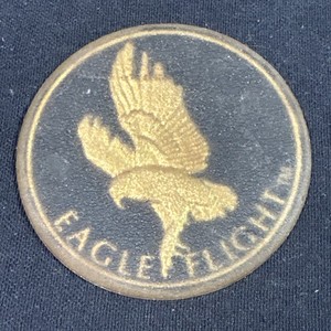 Vintage  Eagle Flight Logo 3" Arcade Promo Car Emblem Round Metal Badge