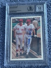 1985 Topps PETE ROSE SIGNED AUTO BAS Beckett 10 Cincinnati Reds