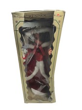 Vintage Rennoc 24" Christmas Caroler Doll Girl Animated with lighted Candle