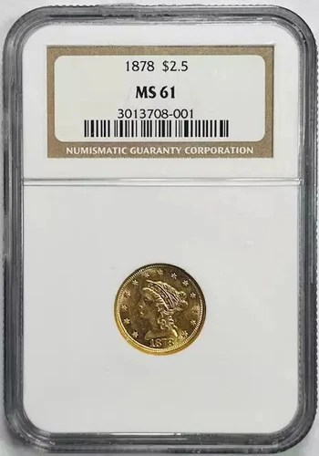 1878 $2.50 Gold Liberty Head Quarter Eagle NGC MS-61