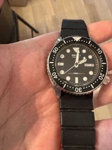 SEIKO 6458-6000 Diver Quartz 150m Mens Vintage Watch Please Read