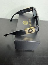 Versace Sunglasses Black Medusa Gold Square Biggie MOD VE 4406 GB1/87 Rare