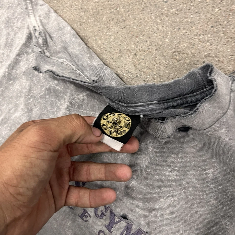 Camiseta sin mangas vintage dorada de los 90 para gimnasio culturismo gris envejecida XL/2XL Venice Beach Foto 2 de 4