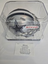 BOB LILLY AUTOGRAPHED Signed Auto COWBOYS MINI HELMET “HOF 80