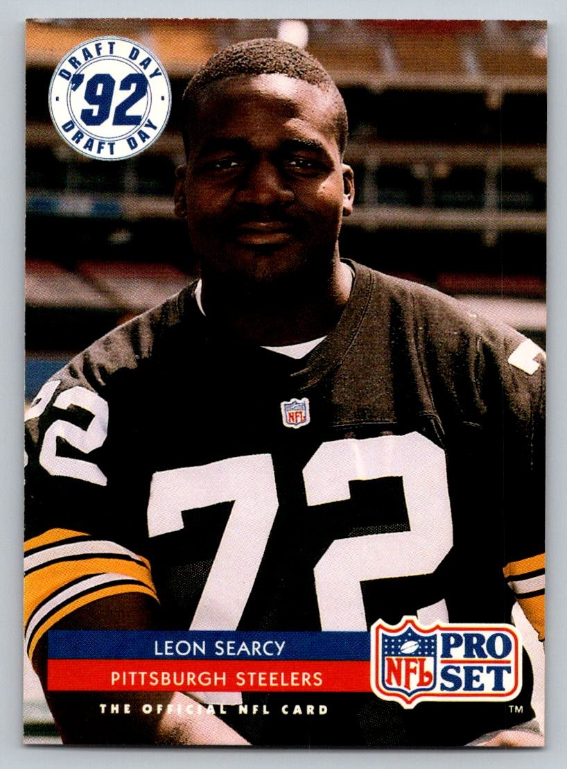 1992 Pro Set #31 Leon Searcy Rookie Card Pittsburgh Steelers