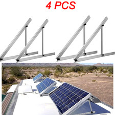 2/4PCS Solar Panel RV Tilt Mount Brackets Rooftop Flat Surface Adjustable Frame
