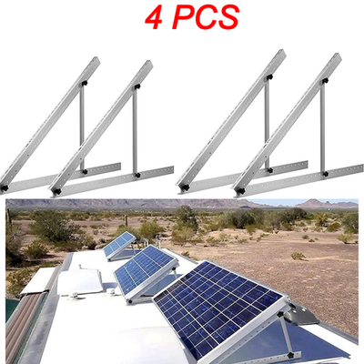 #ad #ad 2 4PCS Solar Panel RV Tilt Mount Brackets Rooftop Flat Surface Adjustable Frame $29.98